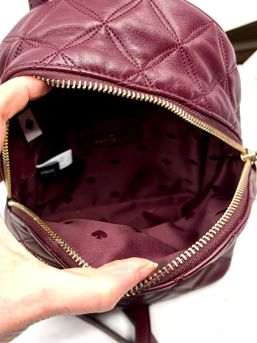 KATE SPADE~Natalia~QUILTED LEATHER MINI CONVERTIBLE BACKPACK BAG Near New